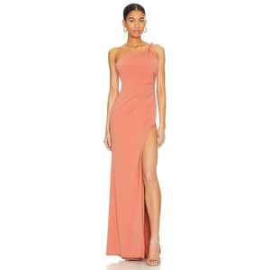 New Katie May x REVOLVE Lea Gown Rust maxi backless wedding guest bridesmaid